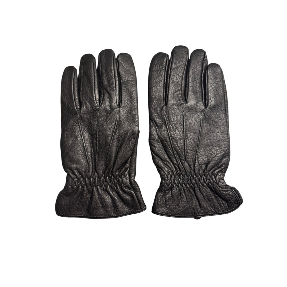🌴 Thinsulate Insulated Mens Black Genuine Leather Winter Driving Gloves Size L